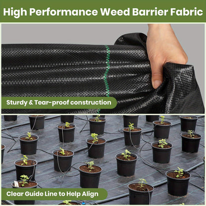 Weed Membrane Heavy Duty - 1M X 10M Weed Control Membrane - Garden Membrane Weed Control - Weed Control Fabric - Weed Suppressant Membrane, Weed Barrier Fabric, Weed Matting - Black