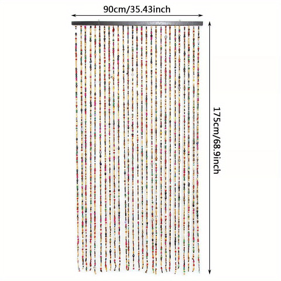 90X175Cm Colorful Wood Beads String Door Curtain Room Entrance Divider