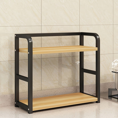 Large 2-Tier Carbon steel Spice Rack- Countertop Organizer for Kitchen, Bathroom& Bedroom- Durable Metal Storage Solution