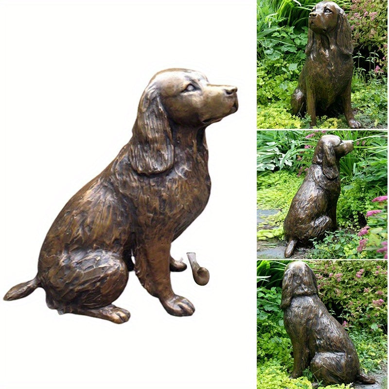 Springer Spaniel Statue Garden Decor Resin Animal Dog Sculpture Yard Lawn Outdoor Decorative Ornament