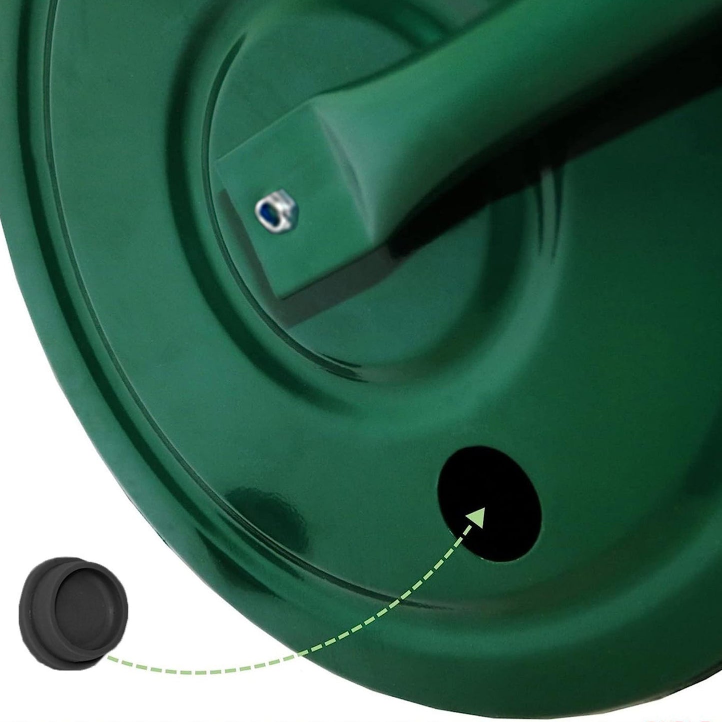 Heavy Duty Garden Grass Lawn Roller - Large Water or Sand Filled Drum, Galvanized Steel Construction, Scraper Bar & Collapsible Handle for Levelling Uneven Ground - Green