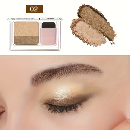Glitter Dual-Tone Eyeshadow Palette - 5-8 Shades, Waterproof & Long-Lasting, Easy Blend with Brush, Metallic & Matte Finishes for Everyday & Evening Makeup Looks, Glitter Eyeshadow, Evening Makeup, Sleek Packaging, Metallic End, Matte End