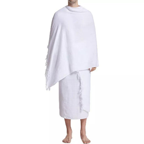 Mens Ihram Ehram for Hajj & Umrah 2 piece Pack Soft Microfibre Material | 1300g Regular Standard Size 110 x 230cm