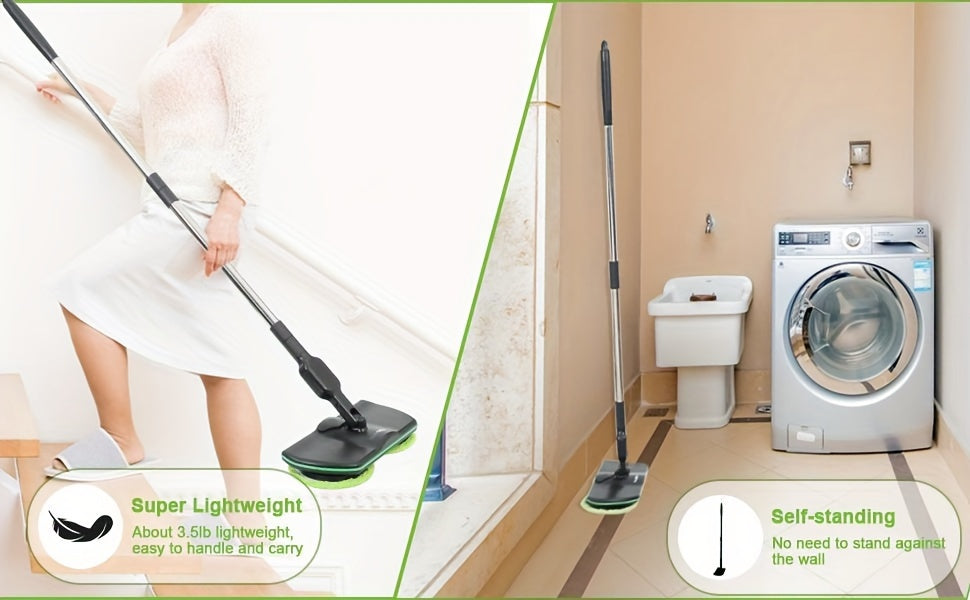 Cordless Electric Mop, Floor Cleaning Electric Mop, Electric Cordless Floor Cleaner Scrubber Sweeper Polisher Mop Set