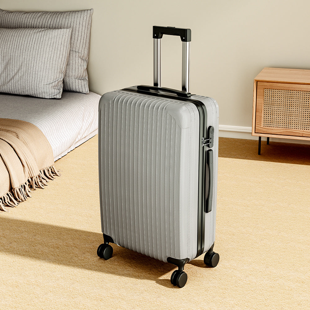 20" Suitcase Lightweight 4 Wheel Spinner Hard Shell ABS Luggage Hold Check in Travel Case Cabin Suitcase Carry On Suitcase, Hard Shell Suitcase with 4 Wheels Cabin Luggage Blue B