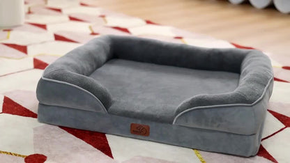 Orthopedic Extra for Large Dog Bed (XXL) - Thick Cushioned Dog Sofa Bed with Non-Slip Base, Heavy-Duty Pet Mattress for Large Dogs, Easy Assembly, Ideal for Indoor/Outdoor Use - Compatible with Small, Medium, And for Large Breeds