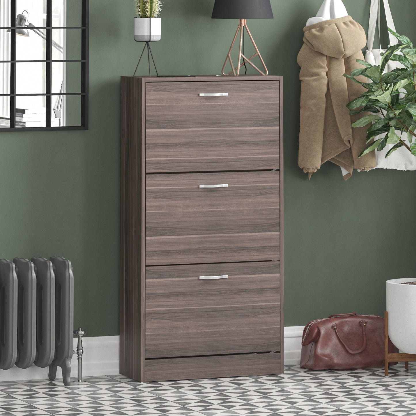 Vida Designs 3 Drawer Shoe Cabinet Shoe Rack Hallway Shoe Storage Cupboard
