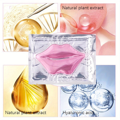 30pcs Hyaluronic acid Pink Lip Mask Patch for Hydrated Lips, Moisturizing And Hydrating Anti-Dry Lip Care & & Lip Sleeping & Lip Nourishes & Lip Mother Gifts Set Gifts for Women