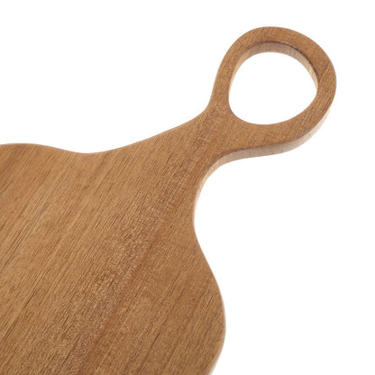 Set of 2 Acacia Wood Slicing Boards - Safety Cheese Charcuterie Board, Durable Kitchen Cutting Boards Fruit Board Serving Board for Food Preparation, Curved Edges & Hanging Holes, Food Safe Wood Material, Perfect for Couples And Home Chefs