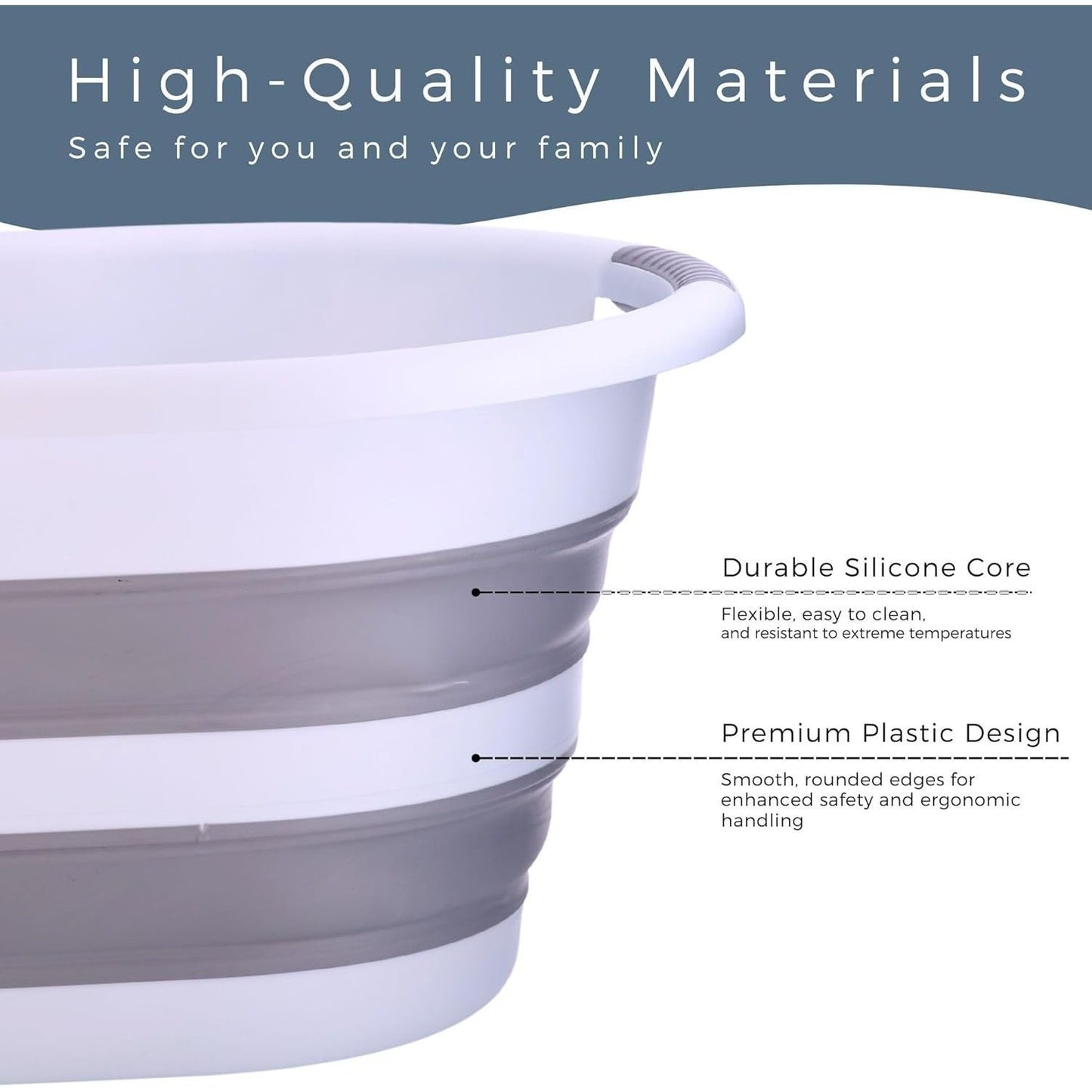 40 L Collapsible Laundry Basket – Folding Pop-Up Washing Hamper with Handles, Durable & Portable Space-Saving Clothes Storage Bin for Bathroom, Bedroom & Laundry Room, Space Saving Clothes Washing Bin with Handles, Durable, Portable & Easy Storage Washing