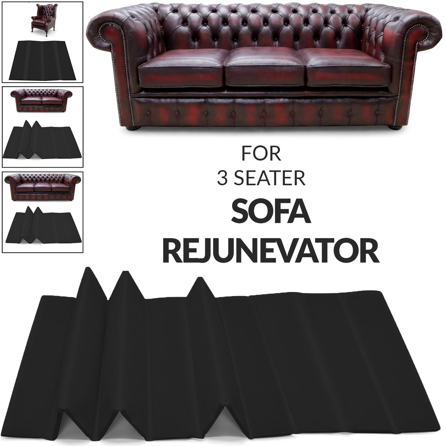 1, 2 & 3 Black Sofa Rejuvenator Boards, Sofa Seat Support Boards, Sofa Saver, Adjustable/Foldable Sagging Sofa Support, Sofa Savers