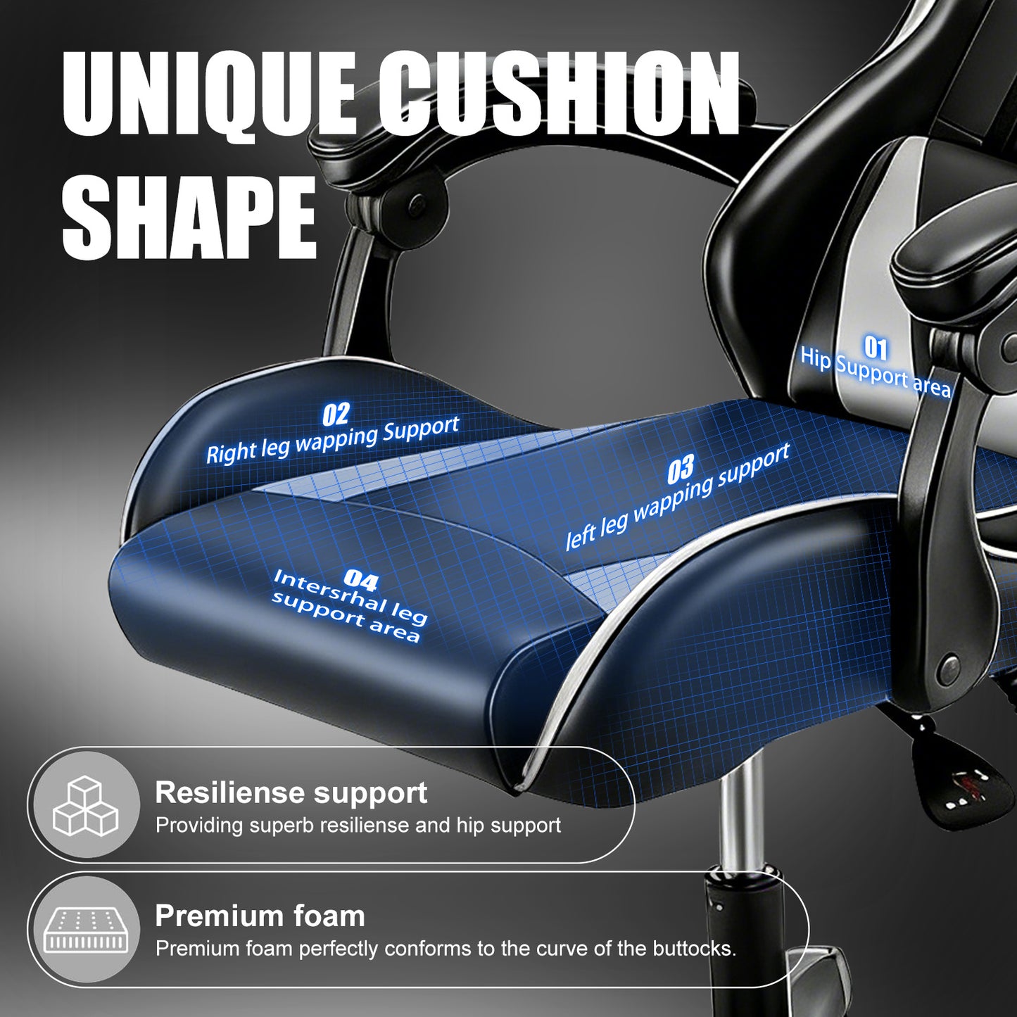 Ergonomic Design Gaming Chair with Adjustable Headrest And Lumbar Support, Office Desk Chair, Gift for Boyfriend
