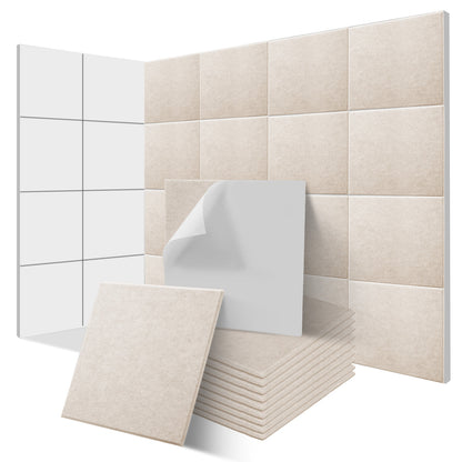 24/48 Pack Self-Adhesive High-Density Soundproofing Panels, Self-Adhesive High-Density Acoustic Panels, Recording Studio Soundproofing Panels, 0.35-inch Thickness, 11.81-inch X 11.81-inch