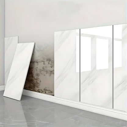 10/20pcs Marble-patterned Ceramic Tile Wall Stickers, 30*60cm, Peel and Stick, Thickened Design, Easy To Clean and Cut, Waterproof and Oil-proof, Self-adhesive Wall Stickers for Living Room and Kitchen, Suitable for Wall Renovation and Decoration in Bathr