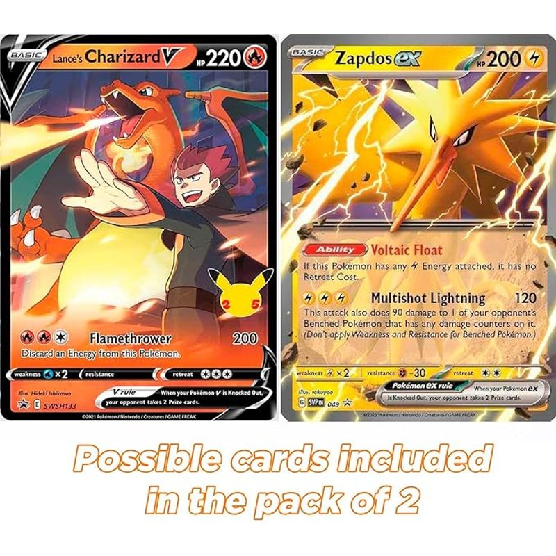 2-Pack XXL Size Official Pokémon Jumbo Cards (English) – Random Rarity (V/VMAX/GX/Holo)