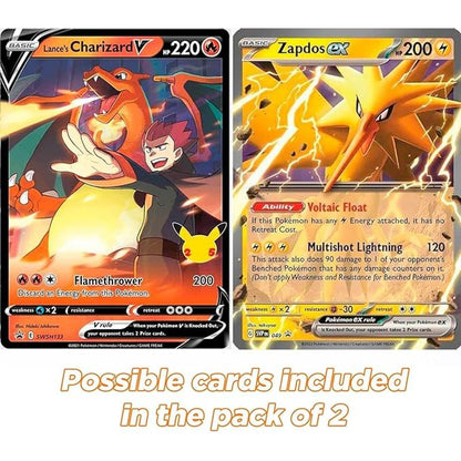 2-Pack XXL Size Official Pokémon Jumbo Cards (English) – Random Rarity (V/VMAX/GX/Holo)
