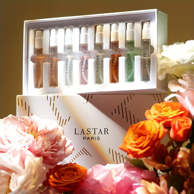 LASTAR Perfume Gift Set, Featuring 8 Pocket Perfumes of Each, a Collection of Fresh And Fragrant Long-Lasting Scents for Women, with a Variety of Woody, Fruity, And Floral Aromas, an Essential Item for Home And Outings