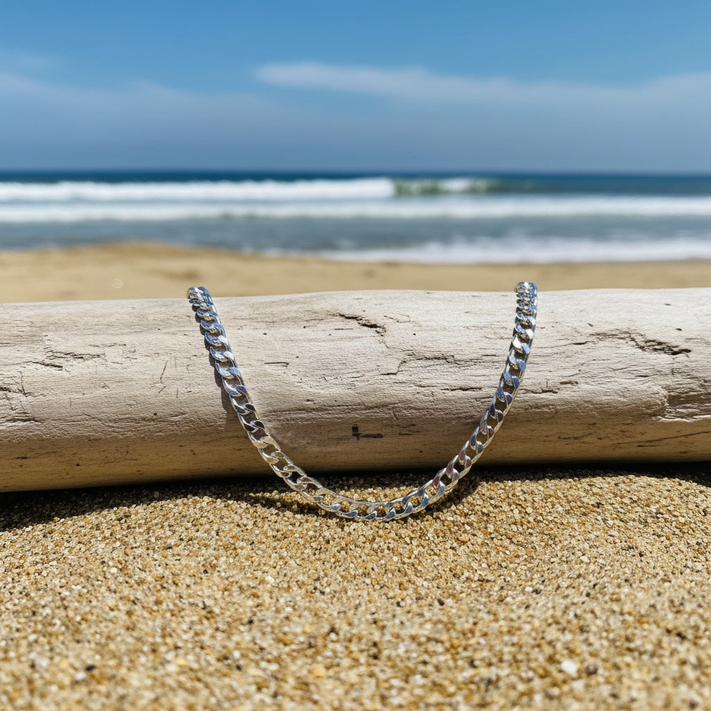 925 Sterling Silver 5mm Cuban Necklace, 20 Inches, 22 Inches, 24 Inches- Stylish And Durable Design- Perfect Anniversary And Birthday Gift for Men, Wives, Girlfriends, Mothers, DaughtersComes with A Beautiful Gift Box!