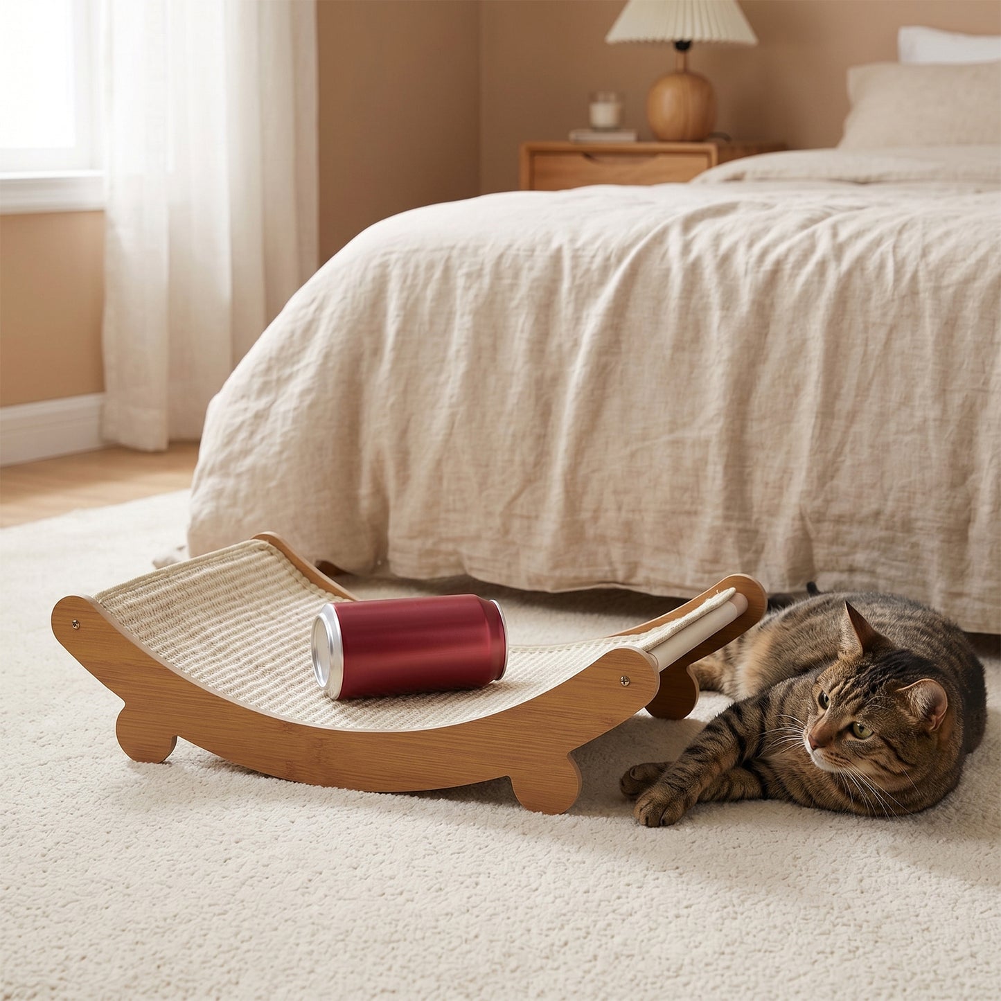 Sisal Hemp Ventilated Cat Scratch Board, U-shaped All Season Universal Leisure Chair, Wear-resistant, Stable and Easy To Clean, No Debris Falling Off Leisure Chair, Cat Claw Board