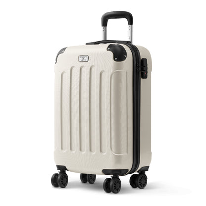 LUGG 55x35x23cm Skywander Lightweight Travel Cabin Bag Carry On Approved Suitcase ABS Shell Protection Water Resistant & Safe Locking System Easyjet Overhead Compliant (20inch)