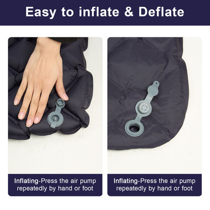 Camping Double Sleeping Pad - Ultra-Light Camping inflatable sleeping pad with Foot Pump, Compact Inflatable Portable Mat for Backpacking, Hiking, Car Travel, Beach, And Tent