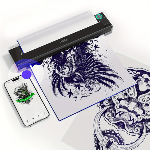 PeriPage P90 Wireless Tattoo Stencil Printer - Portable Heat Transfer Machine for Professional And Beginner Tattoo Artists, Compatible with Phones, Tablets, And PCs