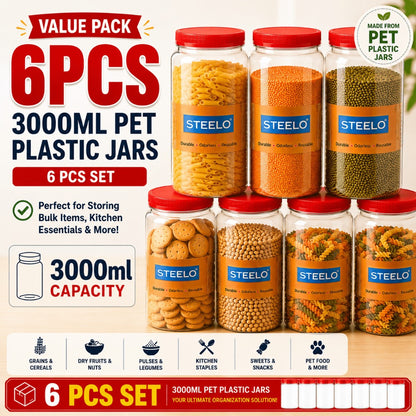 BPA-Free Plastic Jars with Lids – Transparent Round Multi-Purpose Containers, Dishwasher Safe, 50ml to 5000ml, Bulk Packs for Lotions, Creams, Cosmetics, Samples & Storage