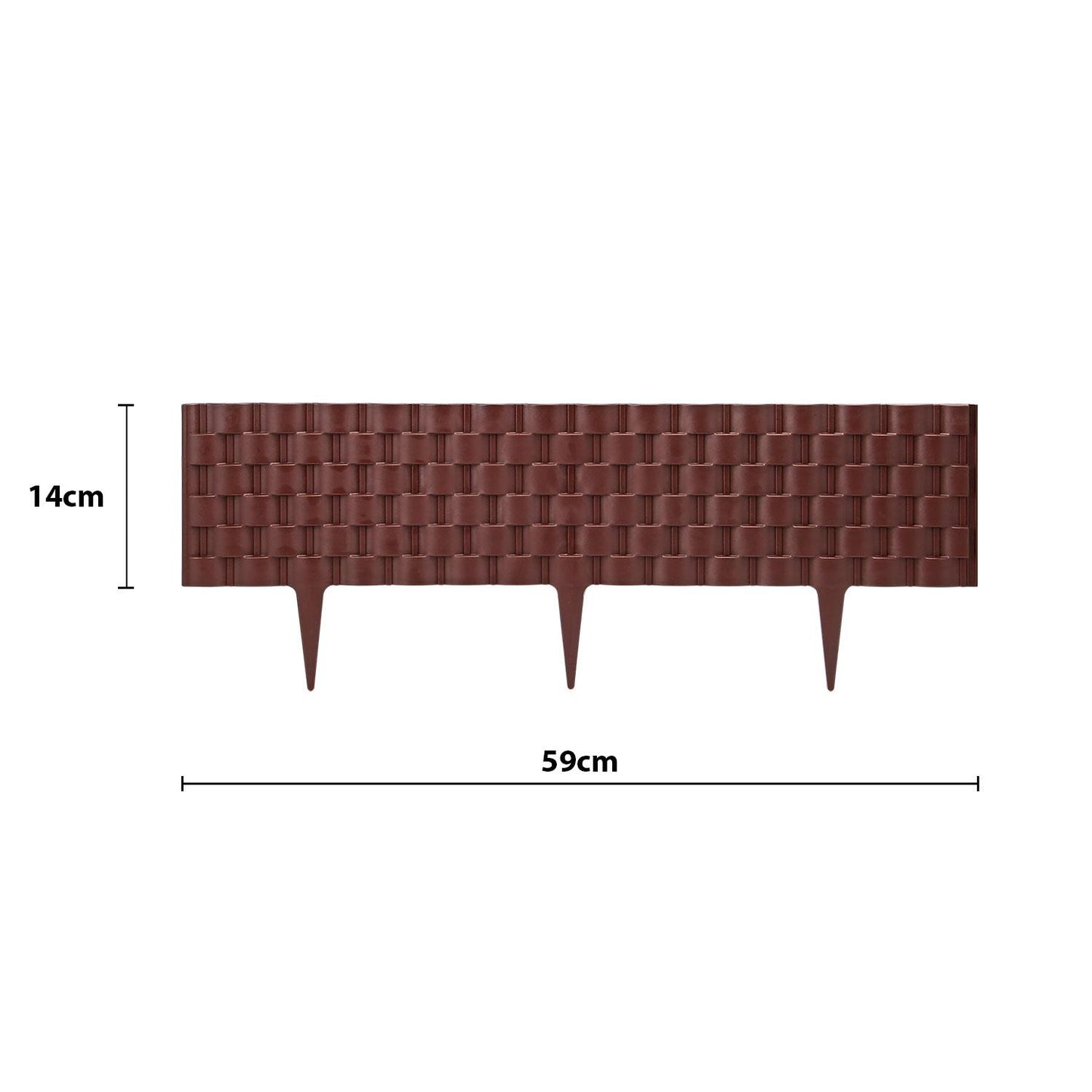 Garden Fencing Set, 4pcs Faux Rattan Effect Plastic Edging, Durable and Weather-Resistant Border for Lawn, Flowerbed, Patio, Driveway, Landscaping Decoration, Easy-to-Install Garden Edging Panels, Decorative Outdoor Fence for Lawn Protection, 2.38m Covera