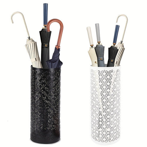 Metal Umbrella Holder Stand Home Storage Rack Rain Water Drip Tray Stick