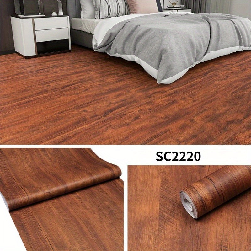 Quality Back Sticky Wall Stickers 61cm x 10M, Self-Adhesive Waterproof Vinyl Flooring Roll, Easy DIY Light Wood Plank Design, Wear-Resistant, Peel and Stick Floor & Wall Paper for Quick Home Renovation, Ideal for Living Room, Kitchen, Bathroom