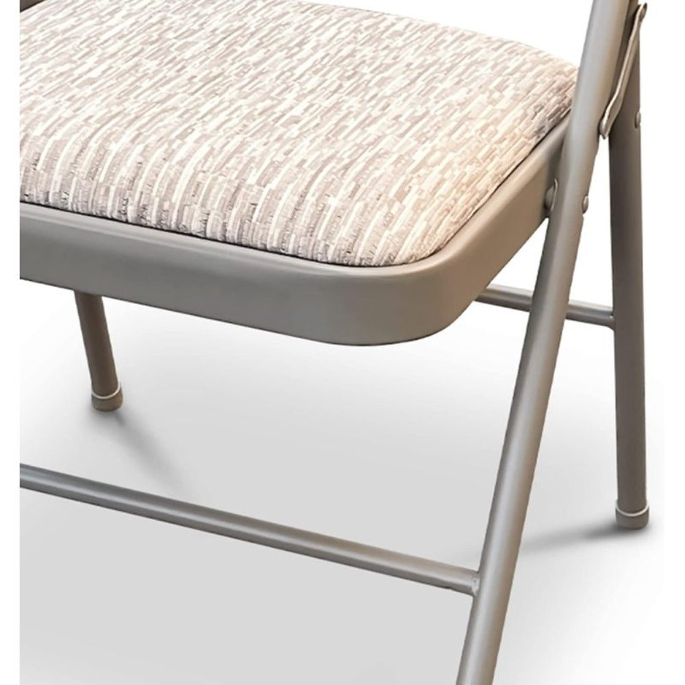 Fabric Padded Folding Chair with Heavy Duty Steel Frame & Ergonomic Backrest – Lightweight, No Assembly, Indoor & Outdoor Use for Home, Office, Garden & Events