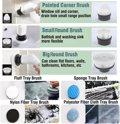 9-in-1 Cordless Electric Spin Scrubber – Electric Cleaning Brush with adjustable Long Handle, Rechargeable Spin cleaning brush with 9 Replaceable Heads, Full-Copper Motor for Bathroom, Kitchen, Floor & Car – Great Value Home Cleaning Complete Kit. Father‘