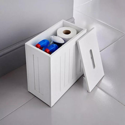 White Toilet Cleaning Product Storage Tidy Box Unit Bathroom UNIT TIDY Case Holder