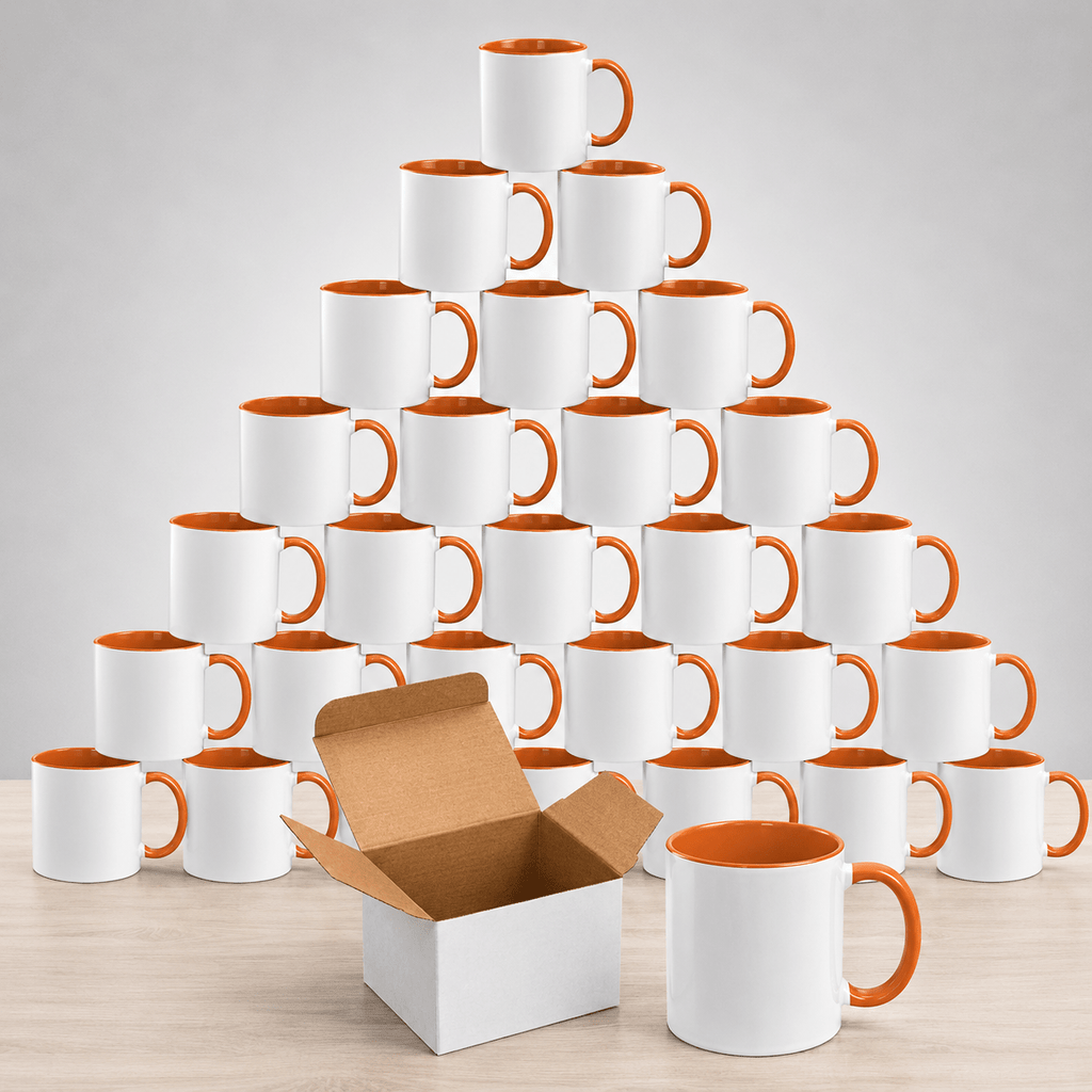 11oz Colour-Accent Sublimation Mugs – Glossy Ceramic Multipacks - alternate angle 12