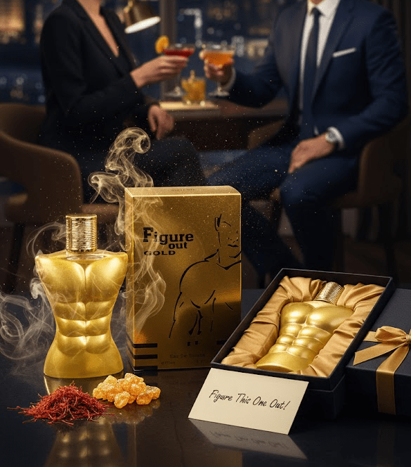Premium Long Lasting Perfume For Men - FIGURE OUT GOLD Men'S EDT 100ml Spray | Aromatic Experience Irresistible High-Quality Fragrance for the Modern Man | Premium Saffron & Amberwood Notes | Masculine, Elegant, & Exclusive Scent for Him To Attract Women