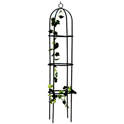 Garden Obelisk | Made From Coated Steel Tubing with Easy Assembly | Stylish And Modern Design | Ideal For Climbing Plants, Roses, Shrubs, Trees and Perfect for Decoration | Pointed Feet For Stability