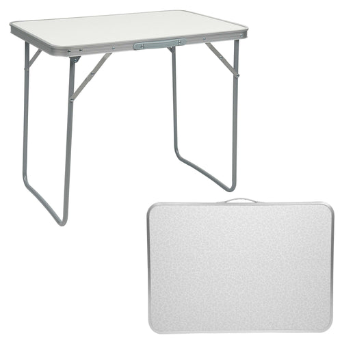 2.3ft Aluminum Folding Picnic Table | Lightweight & Portable Camping Table | Adjustable Height Outdoor Trestle Table for BBQ, Garden, Travel, & Events – Sturdy & Compact
