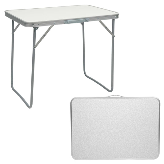 2.3ft Aluminum Folding Picnic Table | Lightweight & Portable Camping Table | Adjustable Height Outdoor Trestle Table for BBQ, Garden, Travel, & Events – Sturdy & Compact