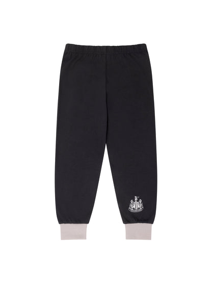 Newcastle United F.C. Long Sleeved Pyjama Set, Black, Stocking filler xmas gift