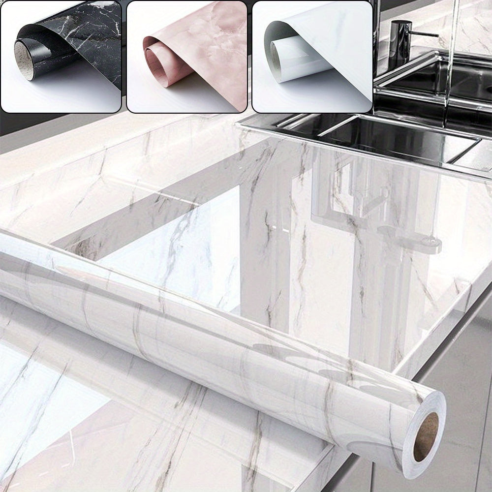 60cmX10m Self Adhesive Kitchen Worktop Covering Vinyl Wrap Cupboard Door Marble Stickers