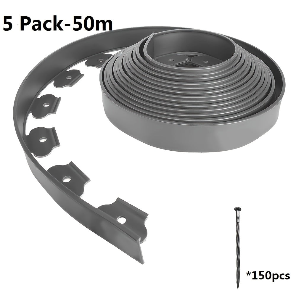 10-50m Garden Isolation Strips, Garden Edge Decorative Border Landscape Strips Ground Stakes, Edge High-piled Stakes for No-dig Garden Boundaries, Lawn Edge Fences, Suitable for Flower Beds And Grasslands