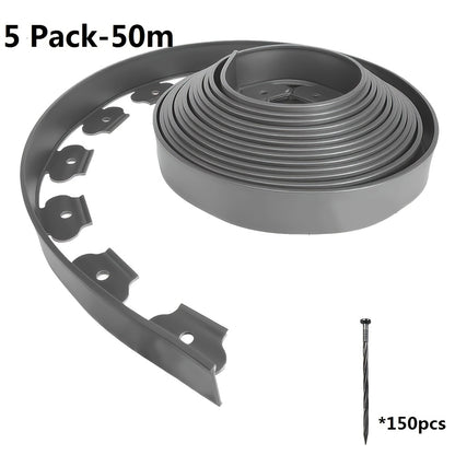10-50m Garden Isolation Strips, Garden Edge Decorative Border Landscape Strips Ground Stakes, Edge High-piled Stakes for No-dig Garden Boundaries, Lawn Edge Fences, Suitable for Flower Beds And Grasslands