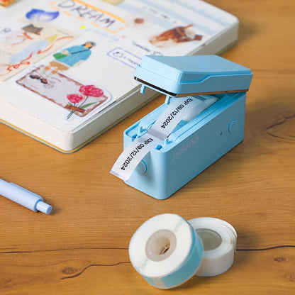 Wireless Portable Label Printer P31B - Mini Handheld Sticker Maker for IOS/Android, No Ink And Toner Required, Includes Self-Adhesive Green Label Roll for Home/Office/School Organization