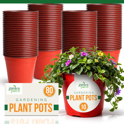 80 Pack Plastic Plant Pots 10cm | Nursery Pots Bulk Seedling Pots Plant Starter Pots Small Garden Pots for Indoor Outdoor Gardening