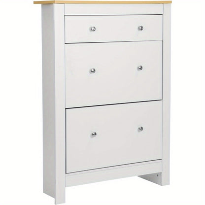 Shoe Cabinet, Wooden Shoe Storage Cabinet,Shoe Storage,Shoe Storage Cabinet For Hallway,For Living Room Bedroom Hall White H 108 X W 78 X D 23 cm