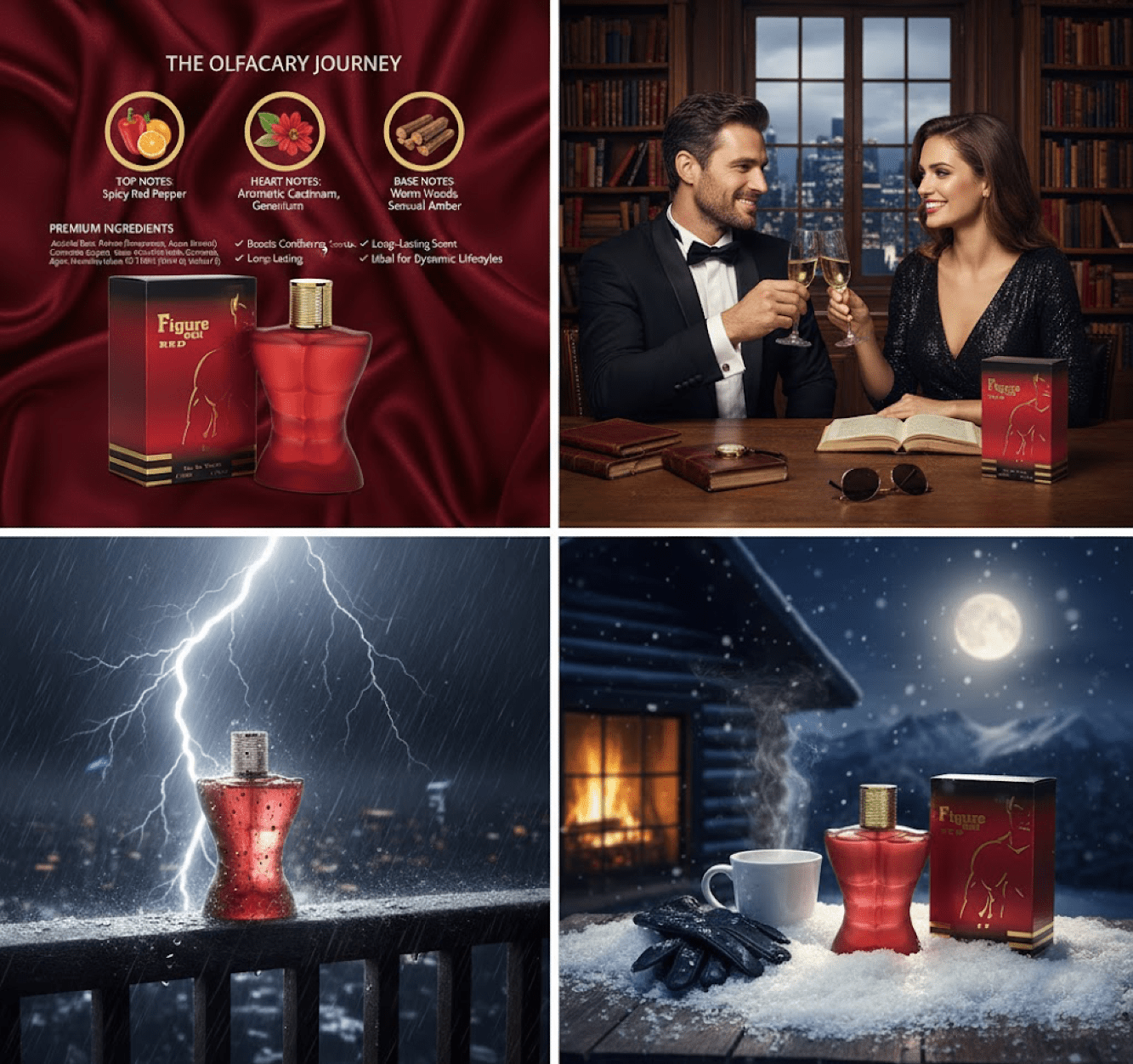 Figure Out Red Men's Perfume EDT 100ml – Dynamic & Energizing Aromatic Spicy Fragrance for Him – Long-Lasting Masculine Perfume Spray – Invigorating Scent for Active Lifestyles, Sport, & Everyday Confidence – Premium Quality Designer Inspired Aroma – Unle