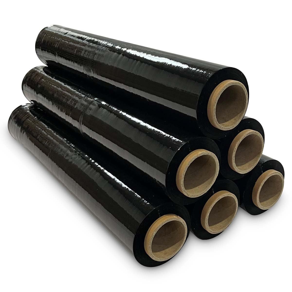 6pcs Black Pallet Wrap, Black Stretch Wrap,Black Multi-Use Strong Pallet Rolls, Tear Resistant, Water & Moisture Proof Pallet Stretch Shrink Wrap, High-Quality Easy to Use Pallet Wrap 400mm x 250m, 6 Rolls Black Pallet Wrap 400mm x 250m 20mu | Tear Resist