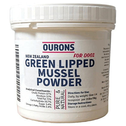Green Lipped Mussel Powder for Dogs 130g – Natural Joint Supplement with Omega-3 & GAGs, Supports Mobility, Joints, Skin & Coat, All Ages & Breeds, No Fillers