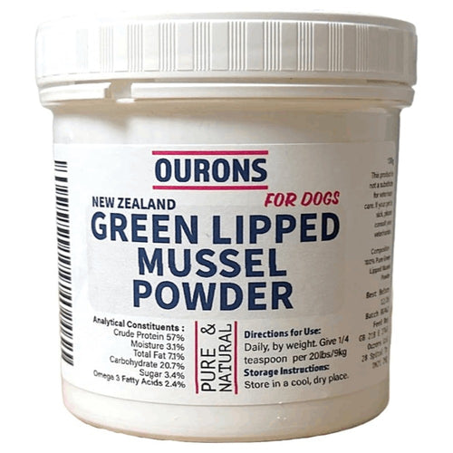 Green Lipped Mussel Powder for Dogs 130g – Natural Joint Supplement with Omega-3 & GAGs, Supports Mobility, Joints, Skin & Coat, All Ages & Breeds, No Fillers