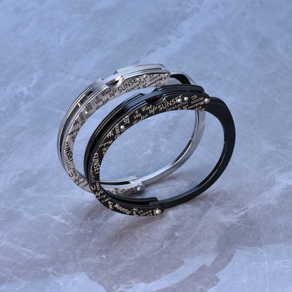 Couple Bracelets Set 304 304 Stainless Steel Men'S Bangle bangle bracelet Couple Gift Christmas Gift for Boyfriend, Lock in a Lifetime of Love Couple Bangle bangle bracelet